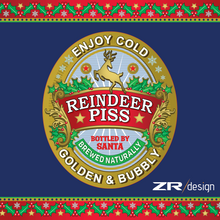 Reindeer Piss Christmas Card and Sticker by ZR design