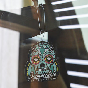 Sugar Skull - Hanging Air Freshener - Immaculate Reflection Car Care